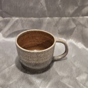Studio Pottery Mug. Gray/ Beige Pink Tone Color